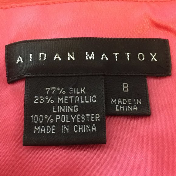 AIDAN MATTOX Metallic Silk Organza Gown 💫 - Picture 10 of 11